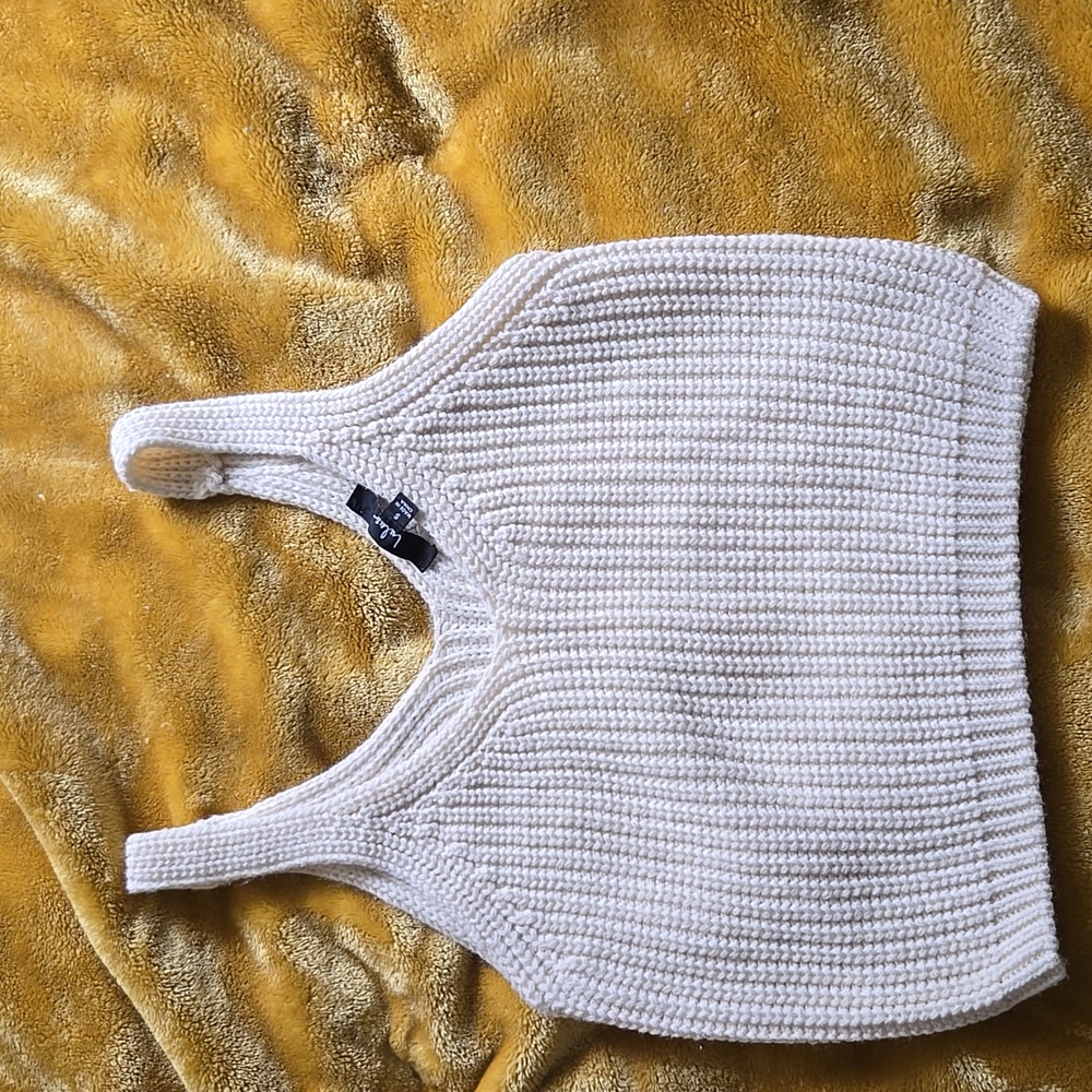 Knit Positive Cream Knit Tank TopLulus